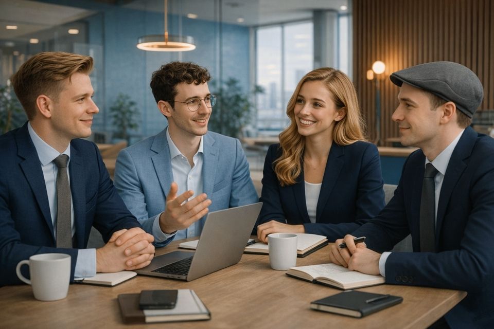 SEO Agentur Freising Team trifft sich mit Steffen Amsel zur Kunden SEO-Beratung